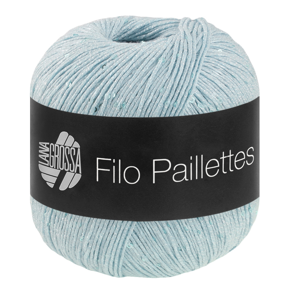 Lana Grossa Filo paillettes -09 ijsblauw