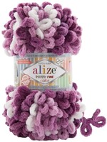 Puffy Fine Colour - Alize - 8056 Lilac - White - Purple