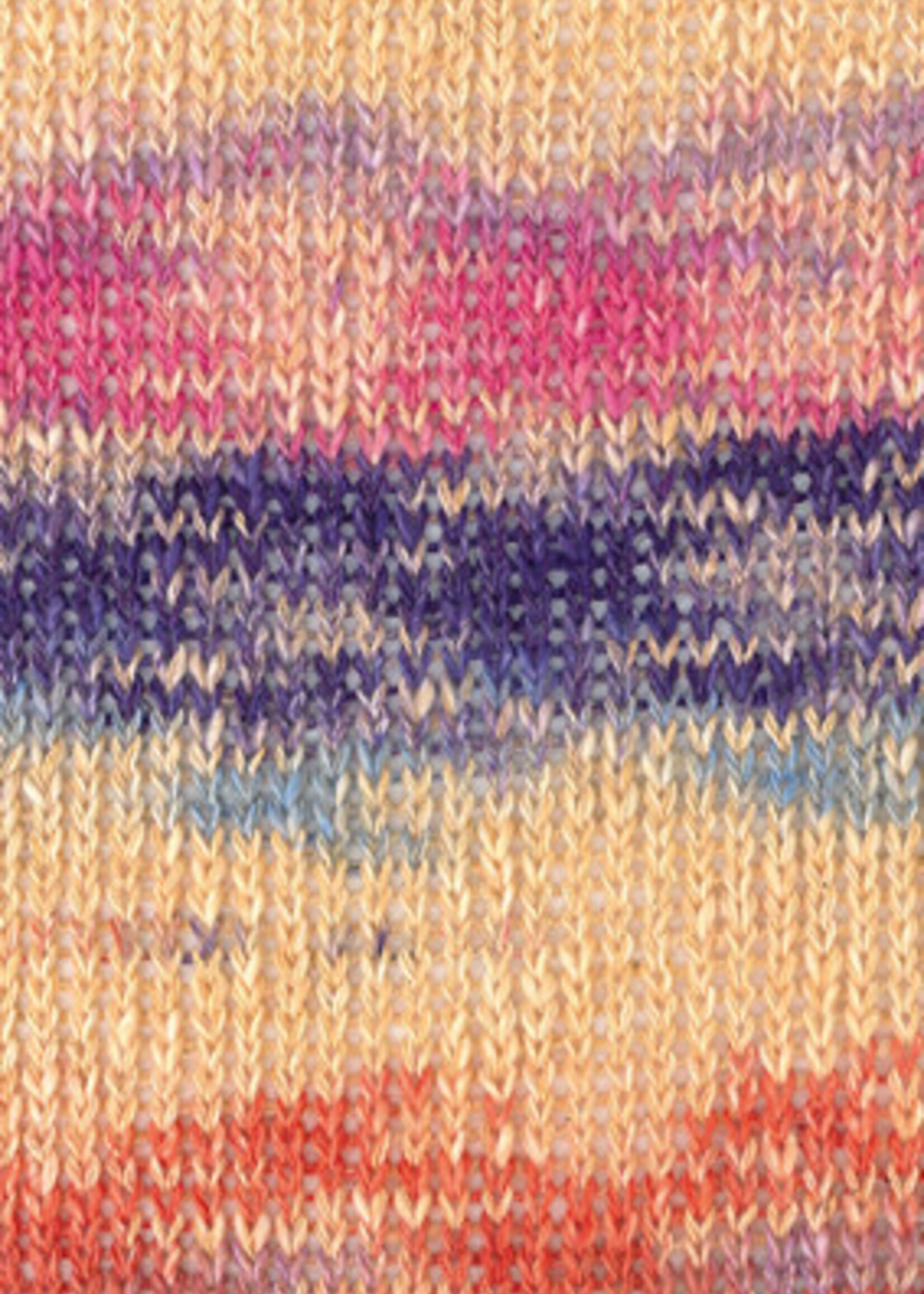 Lana Grossa Gomitolo California -Lana Grossa -3045 Perzik/Roest/Pruim/Roze/Lila/Rookblauw