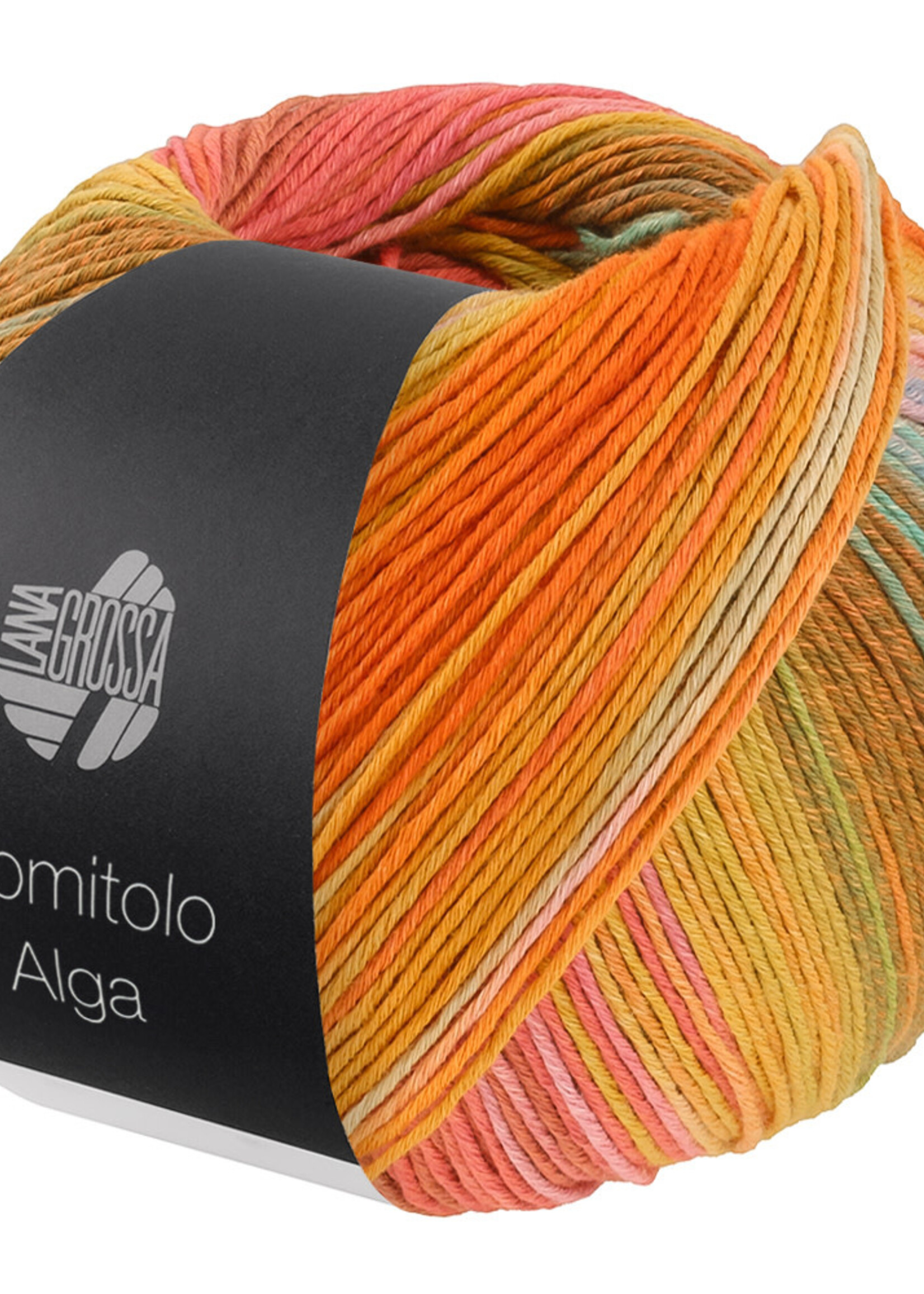 Lana Grossa Gomitolo Alga -Lana Grossa -2022 Geelgroen/Geel/Rotoranje/Zalm/Wit/Turkoois/Oker/Zachtgroen/Roze