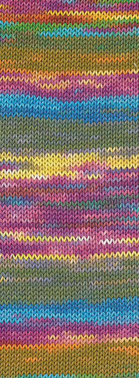 Lana Grossa Gomitolo Alga -Lana Grossa -2027 Grijsgroen/turkoois/fuchsia/geel/lentegroen/oranje/olijfgroen/hemelsblauw/blauw/oudroze/wit