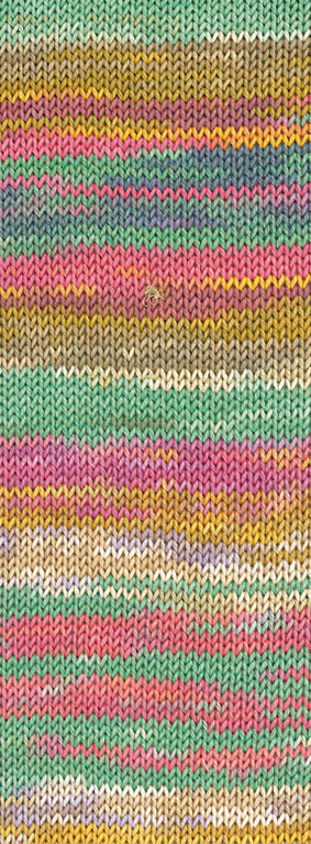 Lana Grossa Gomitolo Alga -Lana Grossa -2028 Mosterdgeel/roze/fuchsia/jade/wit/geel/petrol/framboos/lichtpaars/naturel