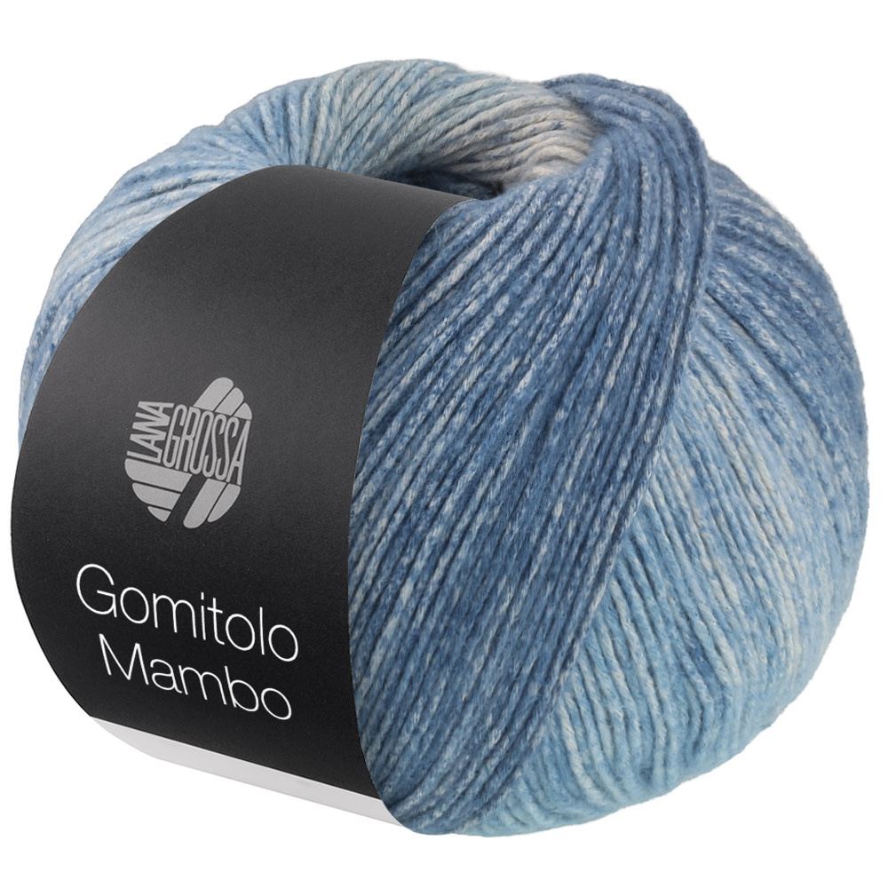 Lana Grossa Gomitolo Mambo -Lana Grossa -2039 Jeansblauw/lichtgrijs/grijs/hemelsblauw
