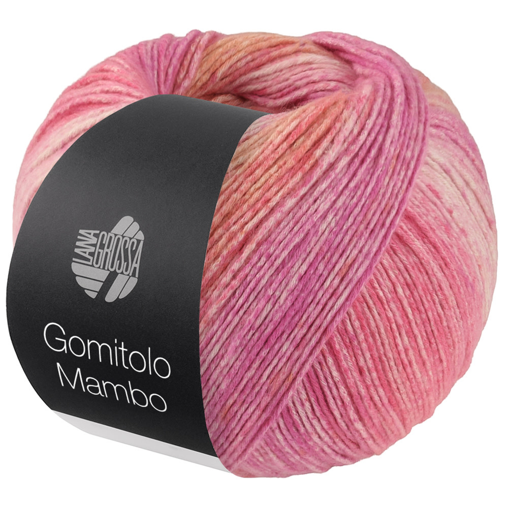 Lana Grossa Gomitolo Mambo -Lana Grossa -2042 Roze/framboos/fuchsia/zalm/naturel