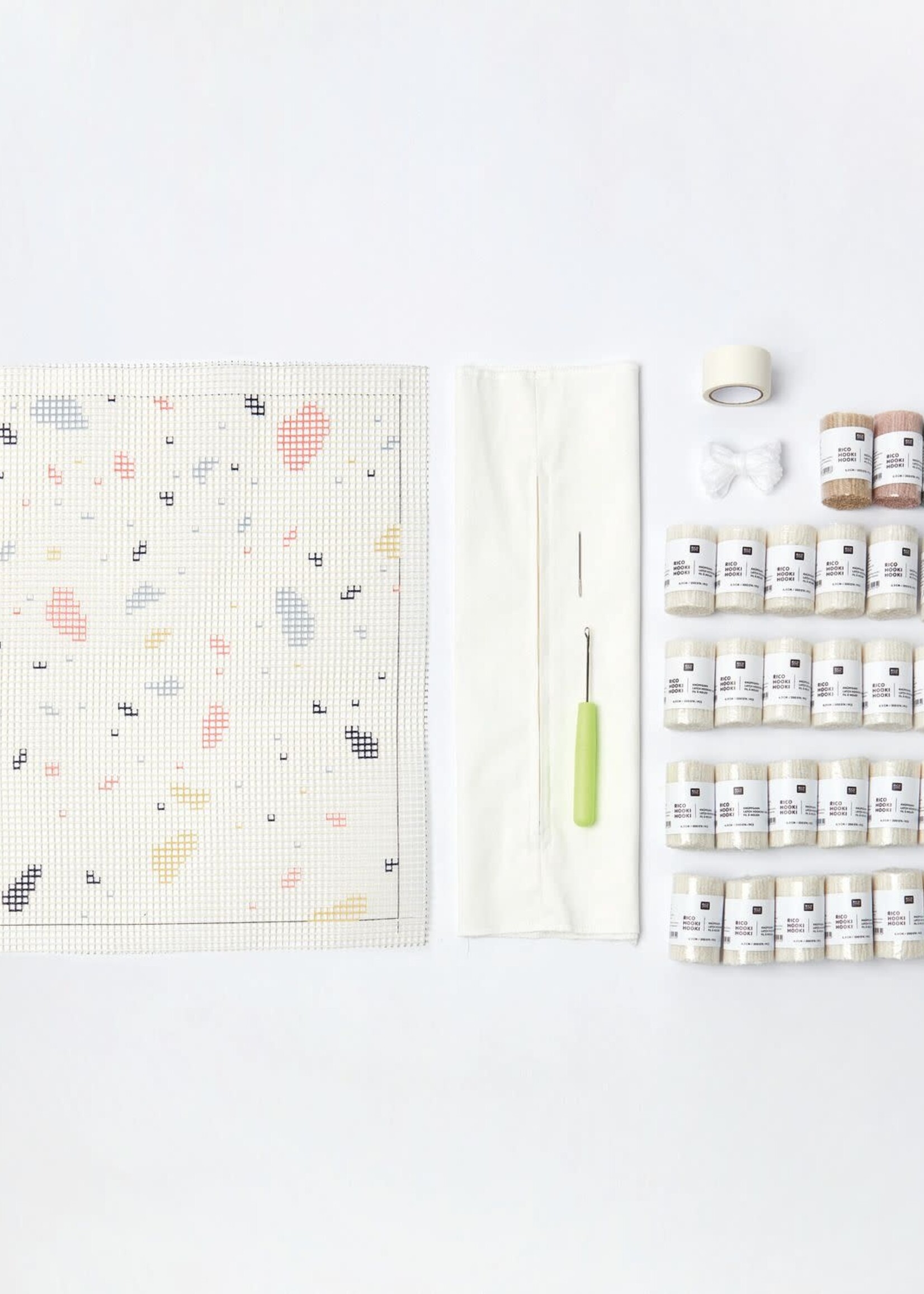 Rico Hooki Hooki knoopset kussen terrazzo