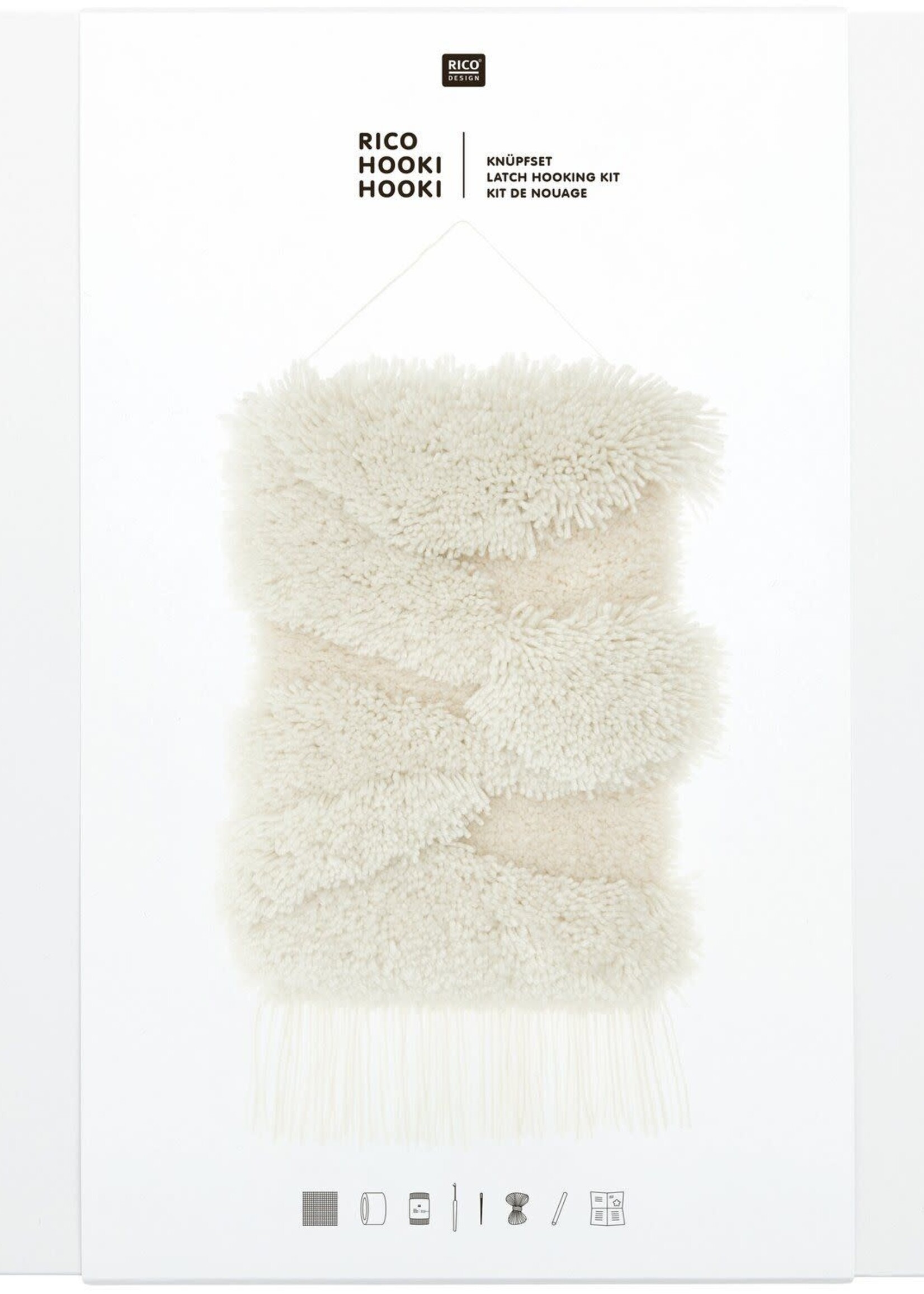 Hooki Hooki Knoopset Wandhanger Wit Landschap