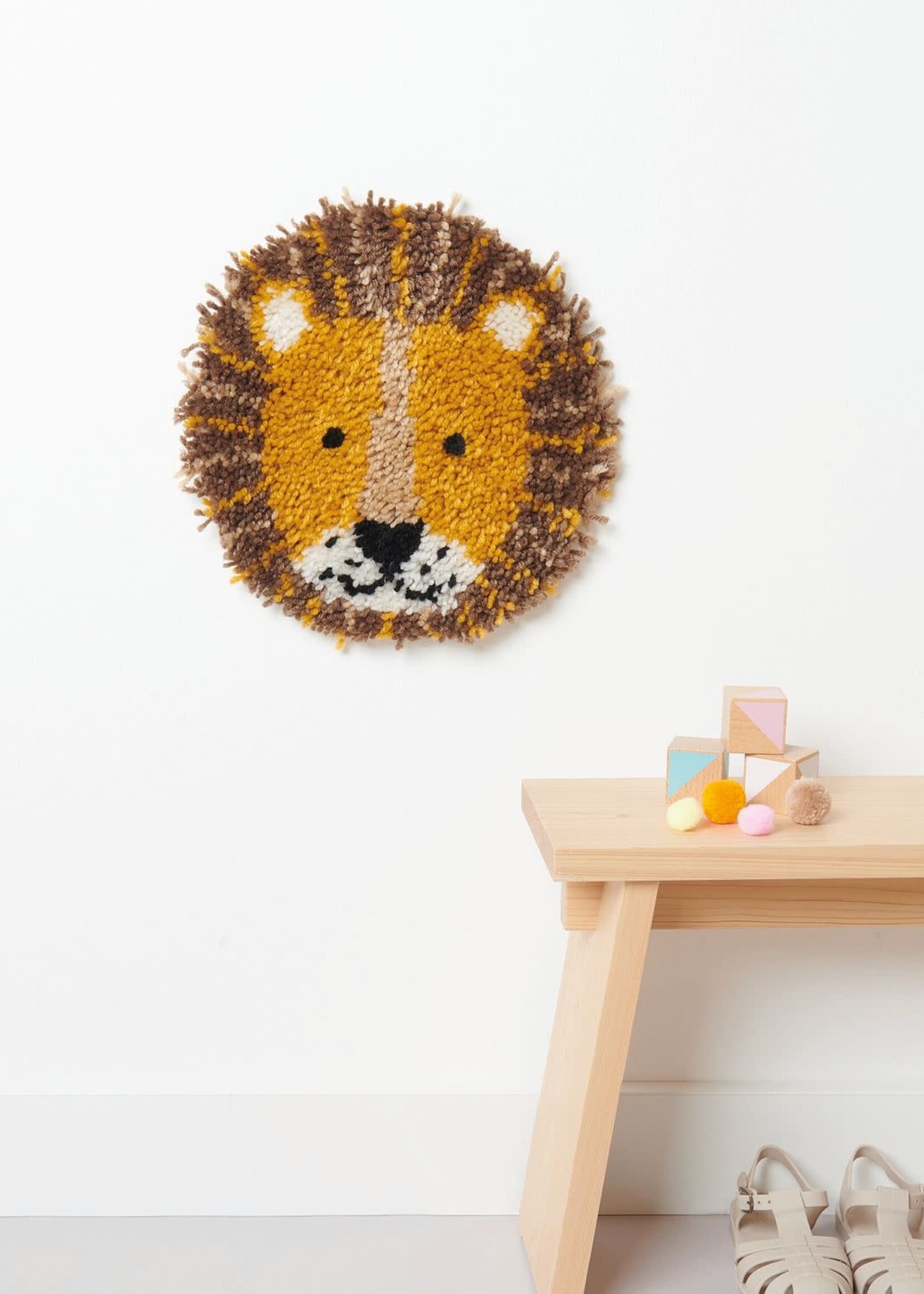 Hooki Hooki knoopset muurhanger leeuw