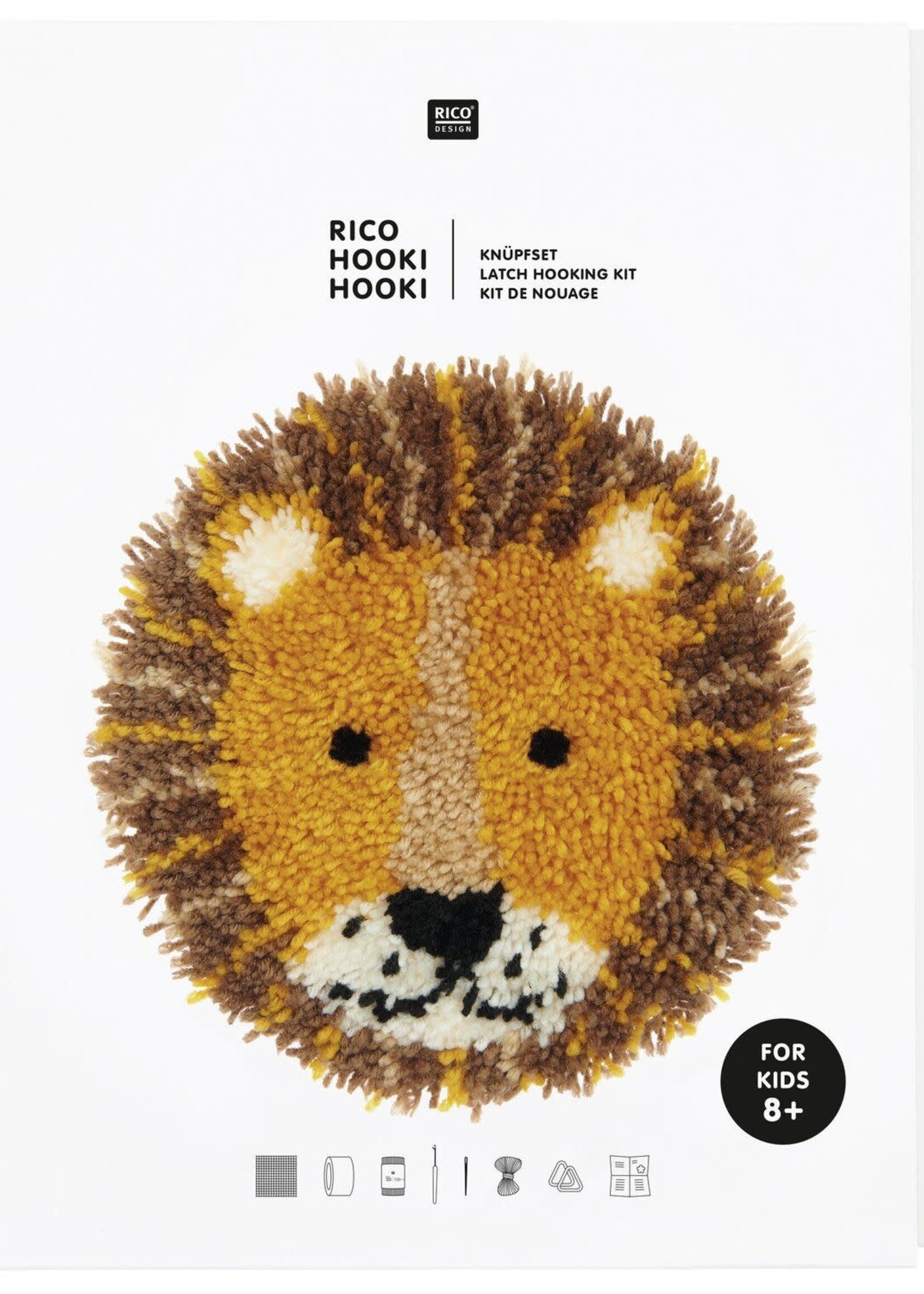 Hooki Hooki knoopset muurhanger leeuw