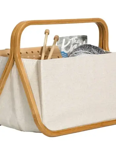 Prym Mand fold en store canvas en bamboe 45x27x37cm