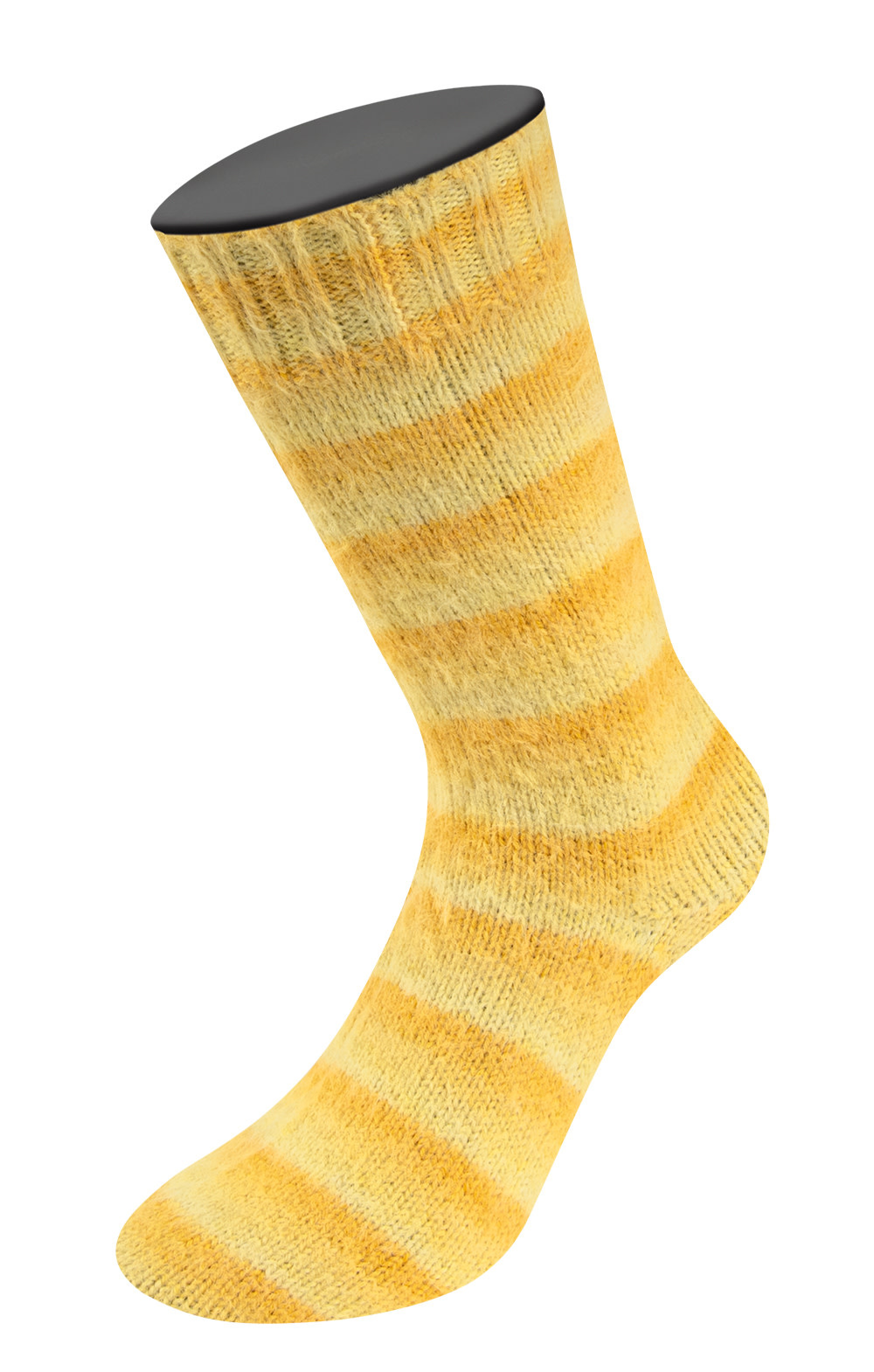 Lana Grossa Cosy Socks Soft Stripes  -111  Geel/Eigeel/Saffraangeel