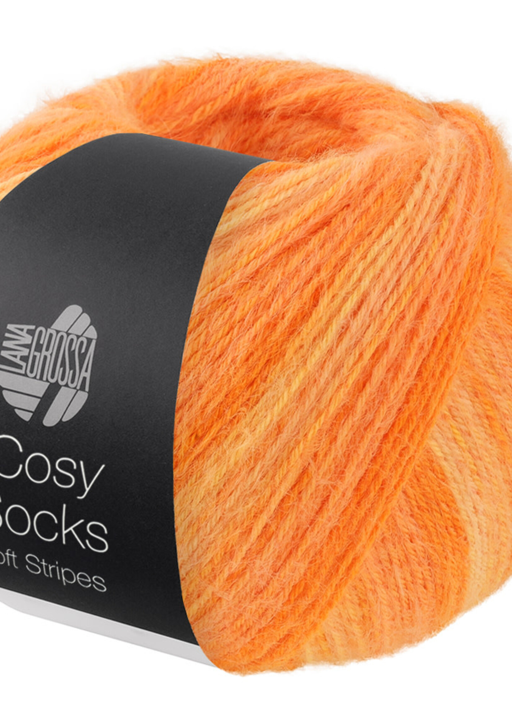 Lana Grossa Cosy Socks Soft Stripes-Lana Grossa -112 Lichtoranje/Mandarijn/Sinaasappel