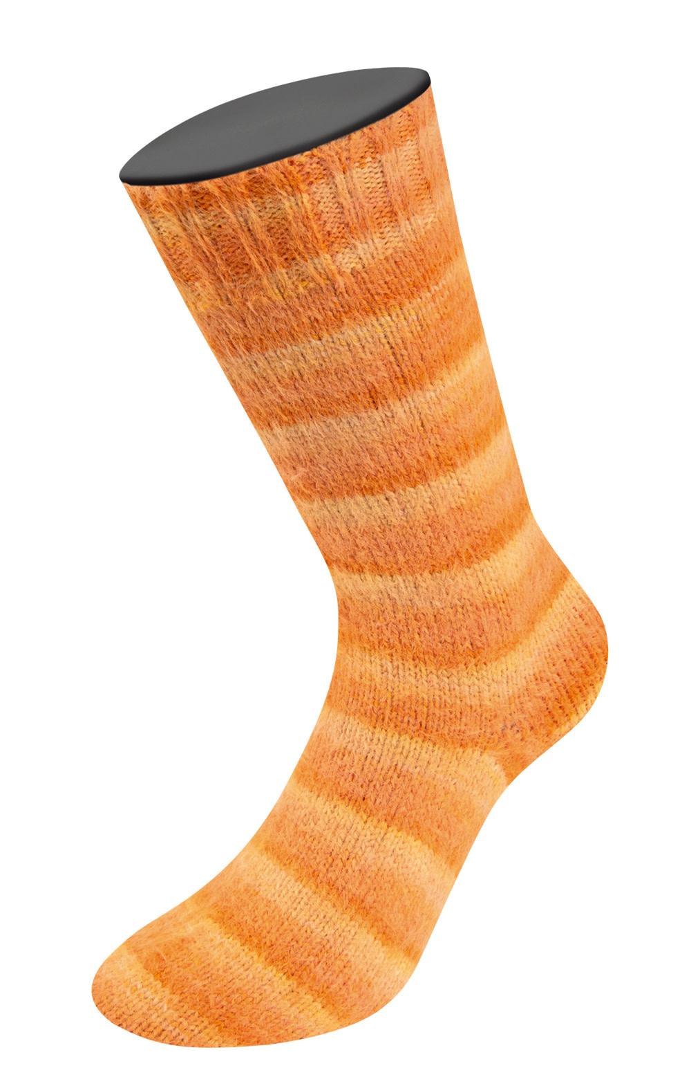 Lana Grossa Cosy Socks Soft Stripes -112 Lichtoranje/Mandarijn/Sinaasappel
