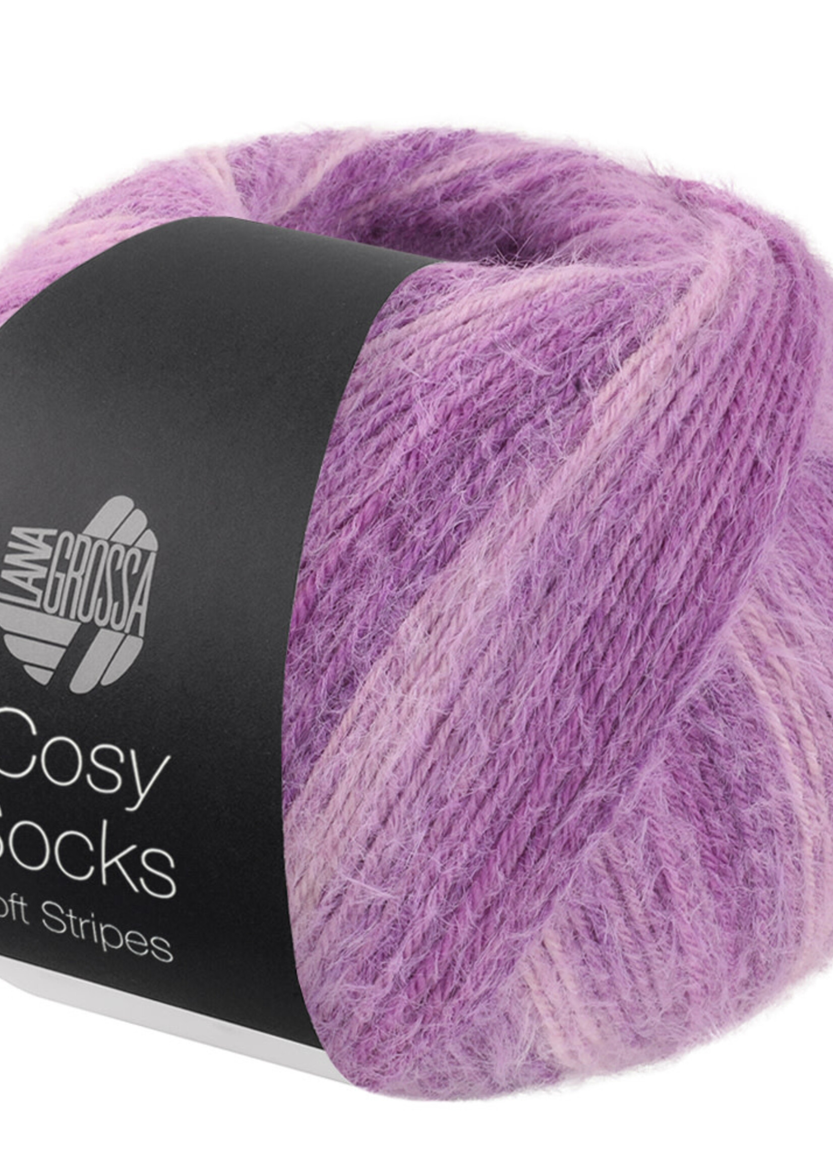 Lana Grossa Cosy Socks Soft Stripes-Lana Grossa -114 Lichtpaars/Paars/Violet