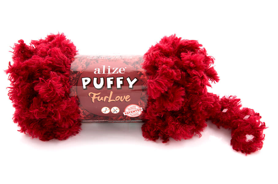 Puffy Fur Love -056 Red
