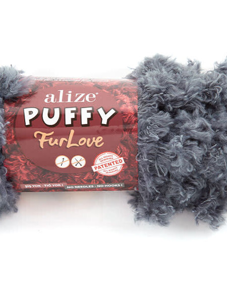 Puffy Fur Love -087 Coal Grey