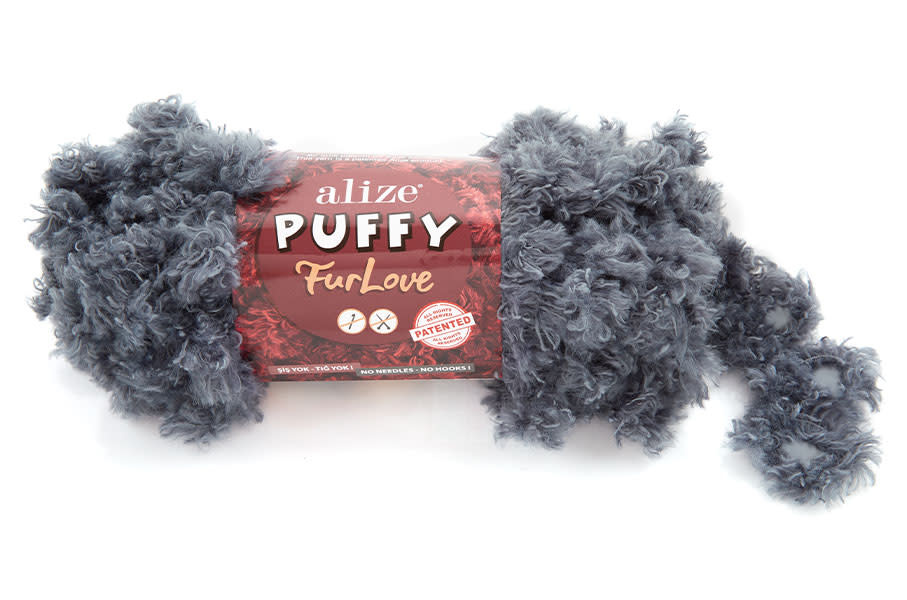 Puffy Fur Love -087 Coal Grey