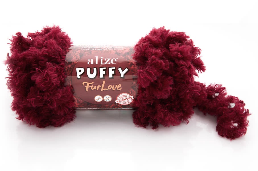 Puffy Fur Love -107 Cherry