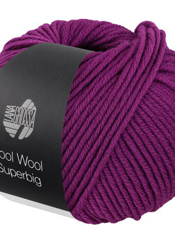 Lana Grossa Cool Wool Superbig Uni -47 roodviolet