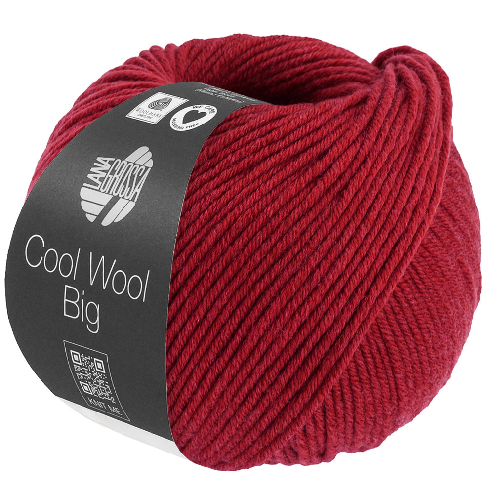 Lana Grossa Cool Wool Big -1701 kersenrood gemêleerd