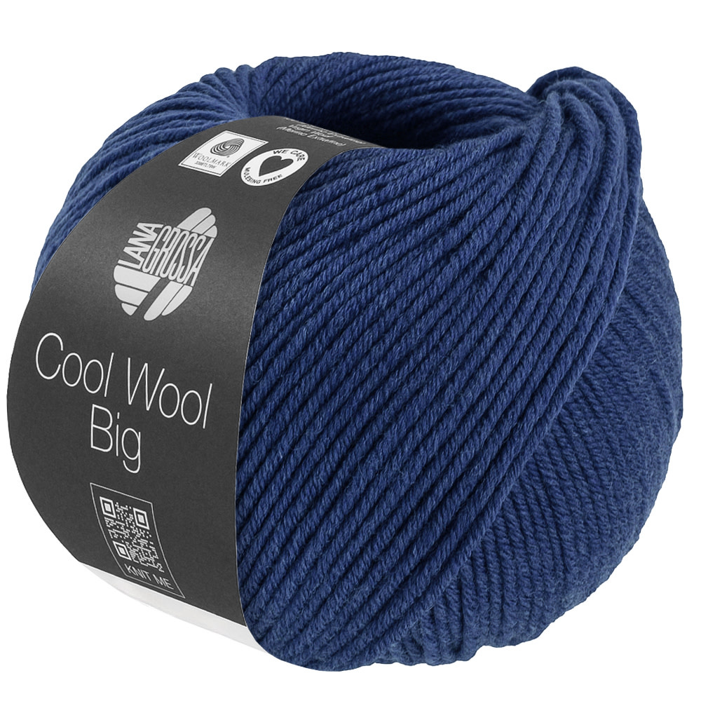 Lana Grossa Cool Wool Big -1704 donkerblauw gemêleerd