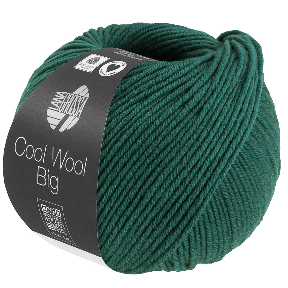 Lana Grossa Cool Wool Big -1705 donkergroen gemêleerd