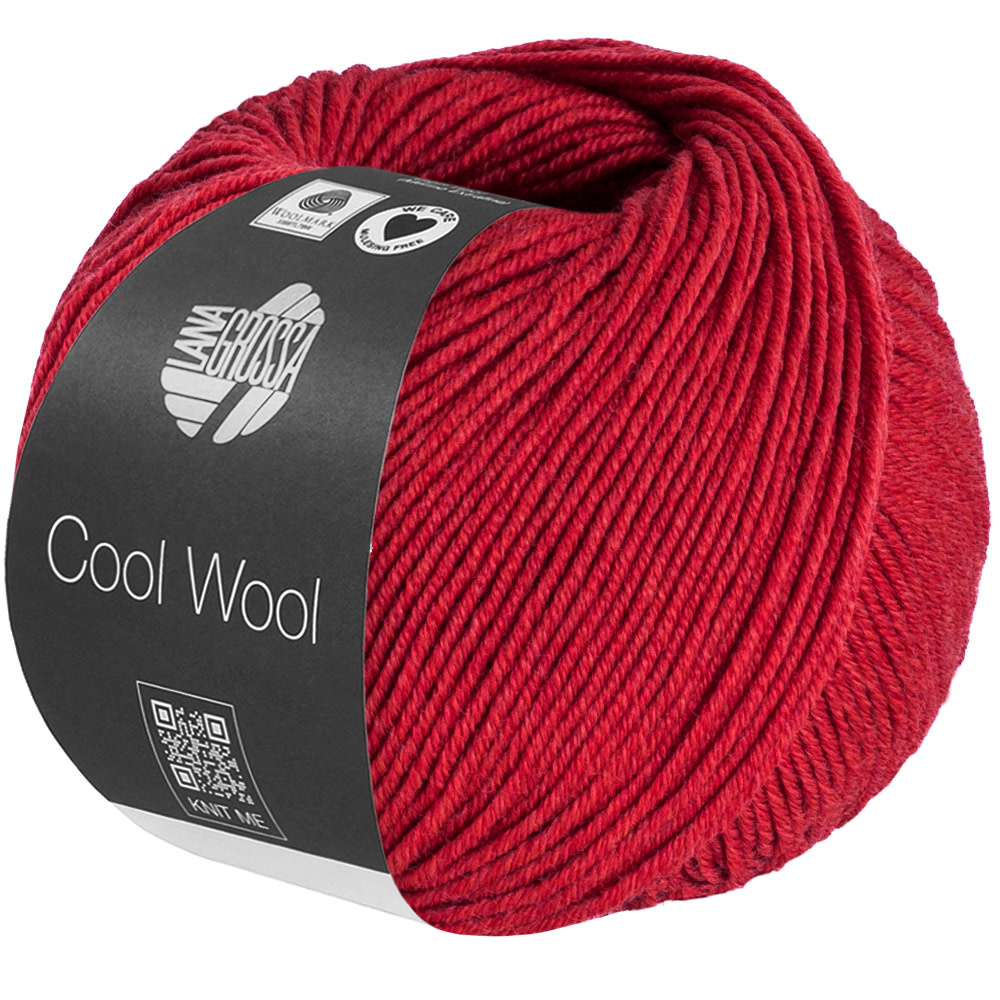 Lana Grossa Cool Wool -1501 kersenrood gemêleerd
