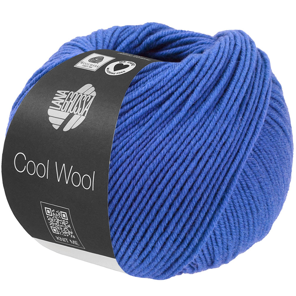 Lana Grossa Cool Wool -1503 blauw gemêleerd