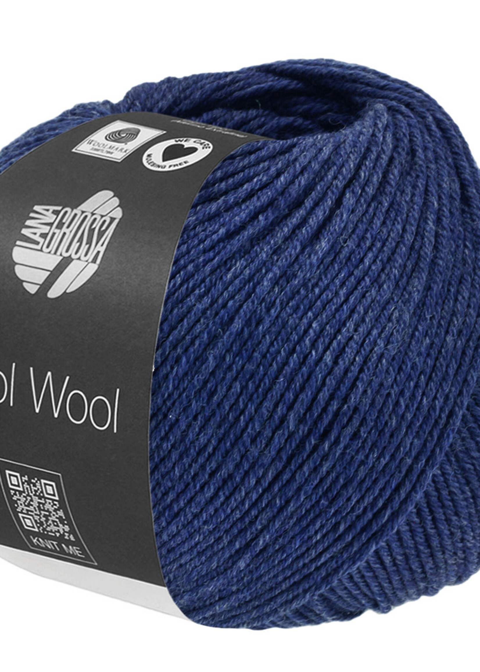 Lana Grossa Cool Wool -1504 donkerblauw gemêleerd