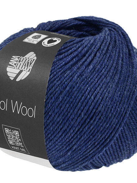 Lana Grossa Cool Wool -1504 donkerblauw gemêleerd