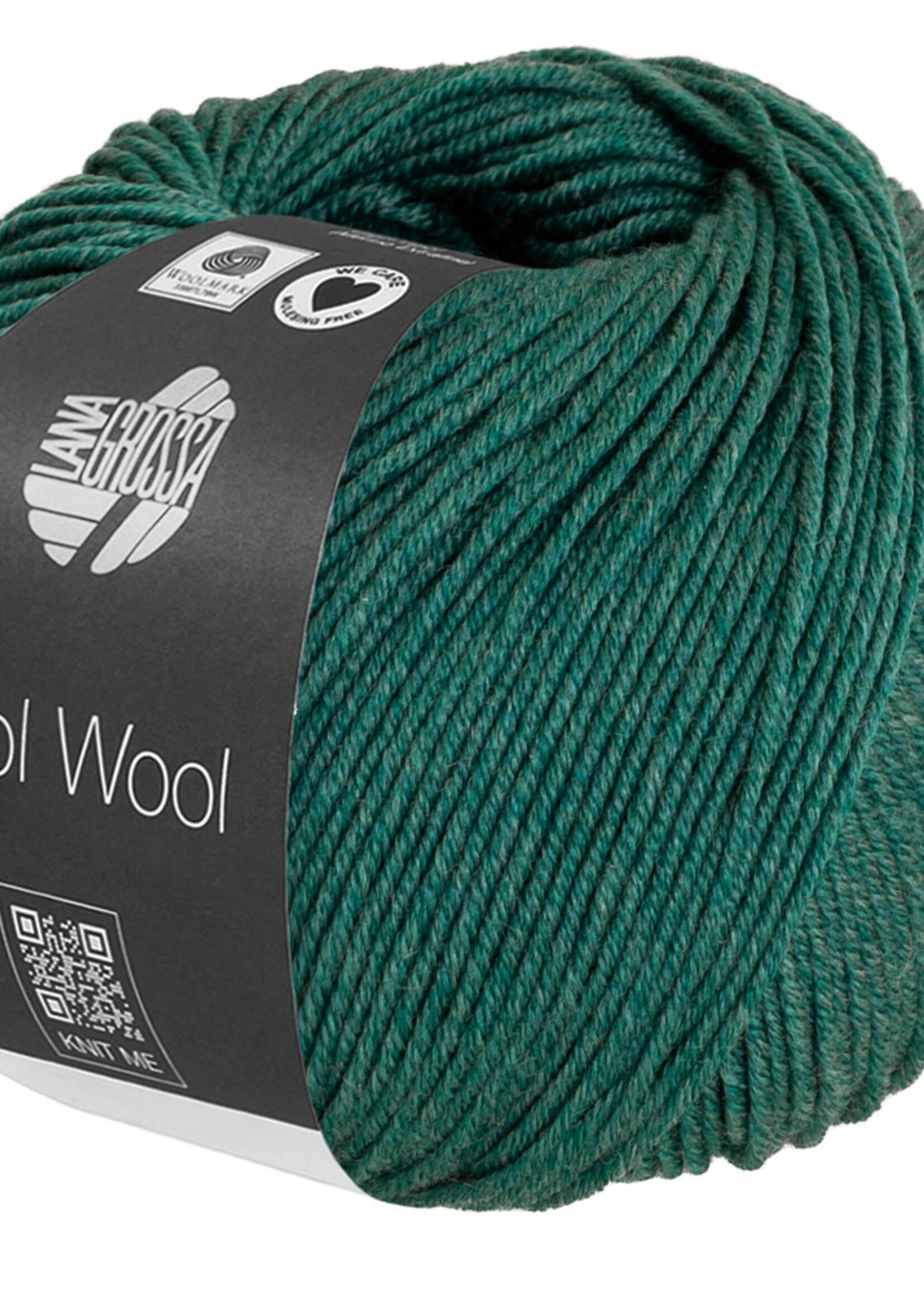 Lana Grossa Cool Wool -1505 donkergroen gemêleerd