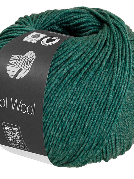 Lana Grossa Cool Wool -1505 donkergroen gemêleerd