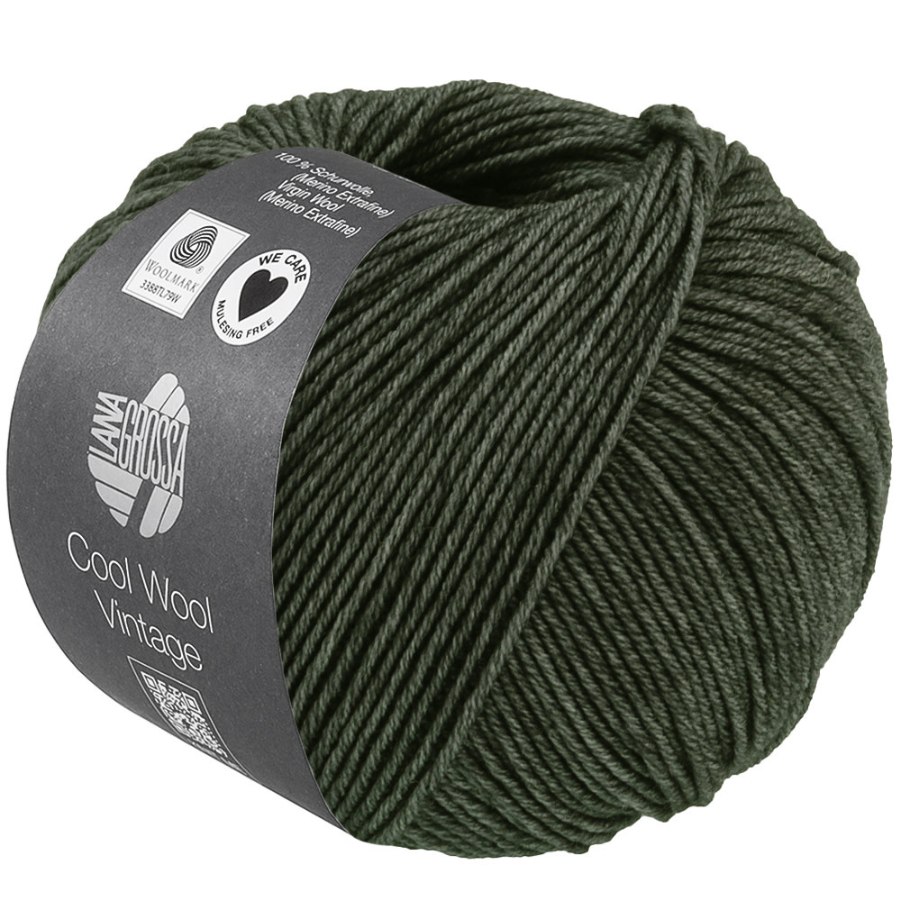 Lana Grossa Cool Wool Vintage -7393 bosgroen