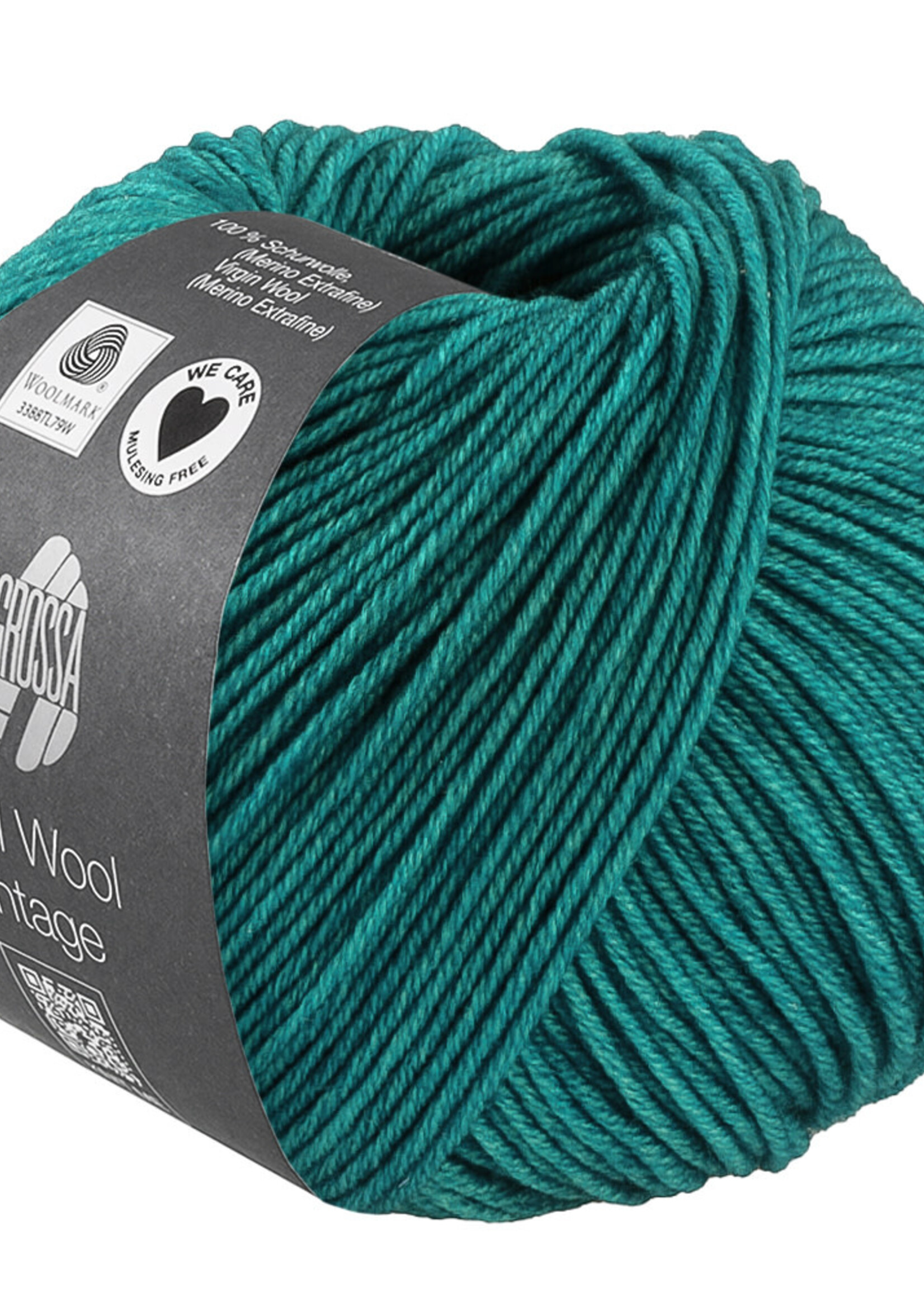 Lana Grossa Cool Wool Vintage -7394 petrol groen