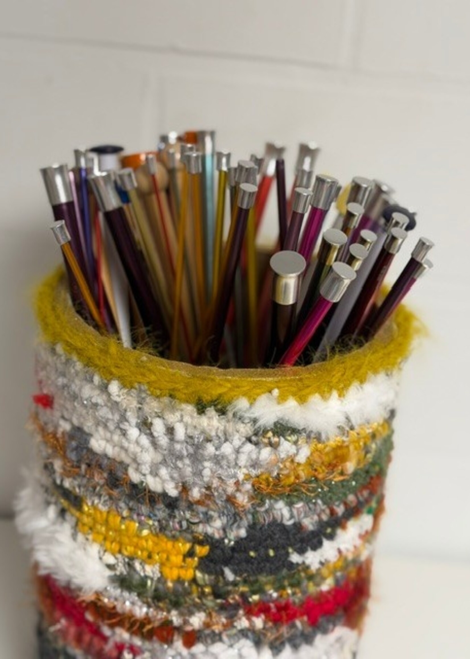 KnitPro Breinaalden met knop aluminium Rainbow L40cm