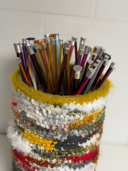 KnitPro Breinaalden met knop aluminium Rainbow L40cm