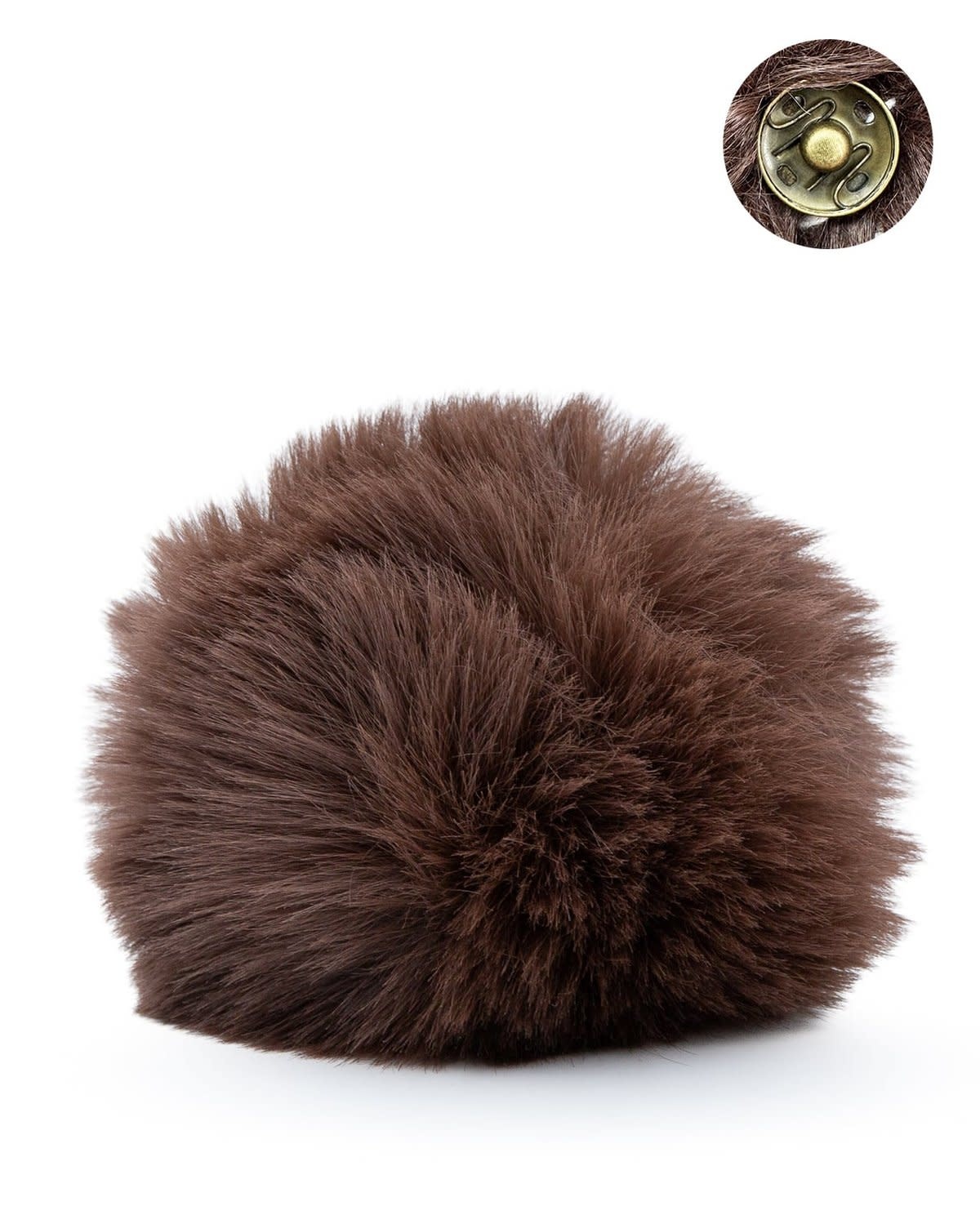 Phildar Pompon met drukknop chocolat