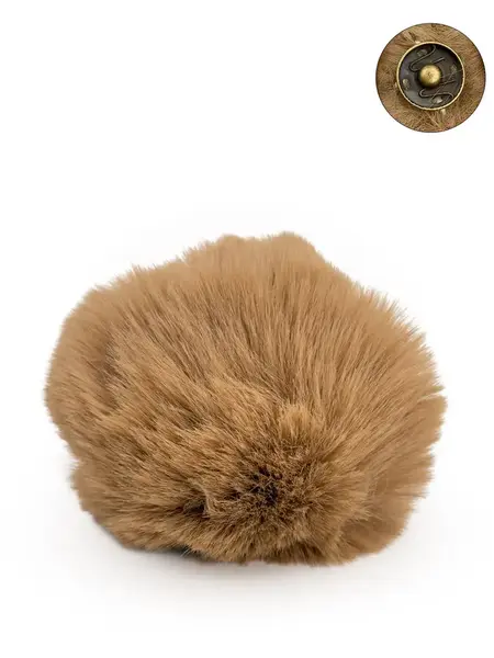 Phildar Pompon met drukknop fauve