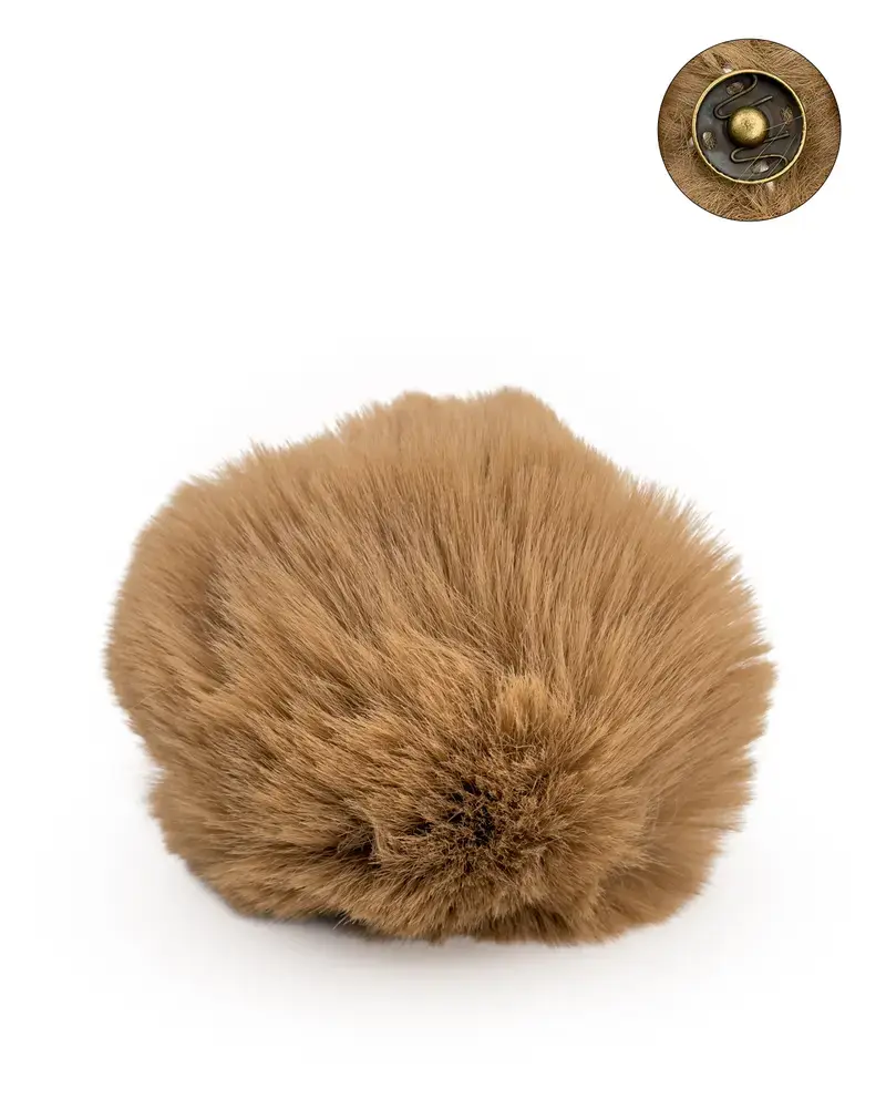 Phildar Pompon met drukknop fauve