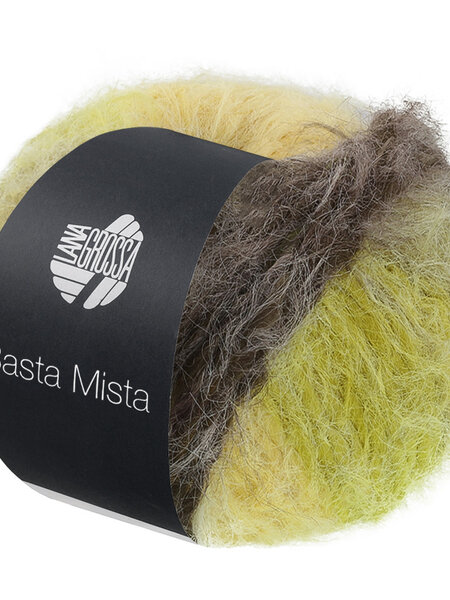 Lana Grossa Basta Mista -117 grijsbruin/taupe/geel/lichtgeel/lichtolijfgroen