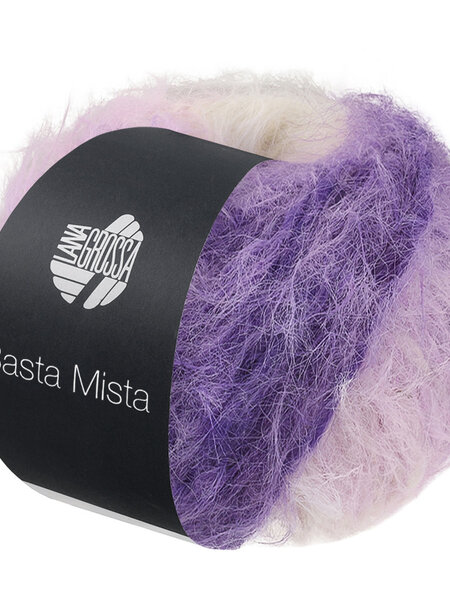 Lana Grossa Basta Mista -125 donker/grijsviolet/violet/lila/wit