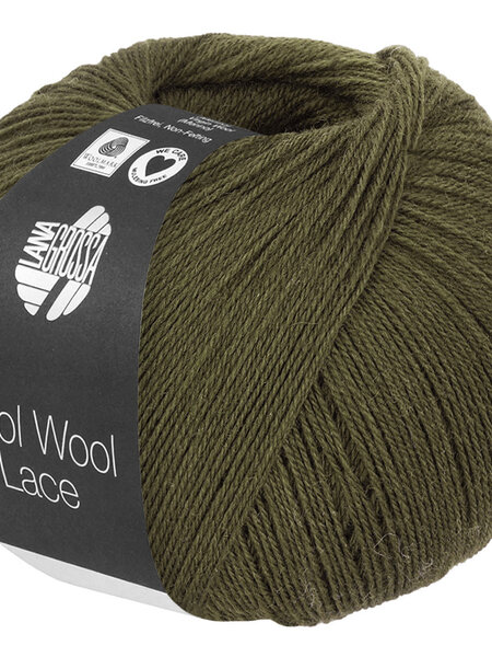 Lana Grossa Cool Wool Lace -70 groenbruin