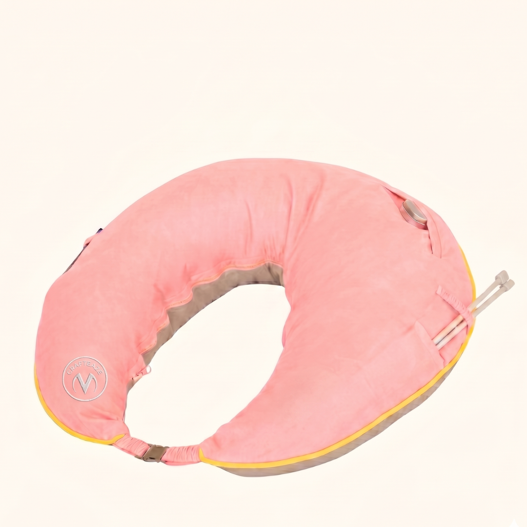 Ergonomisch kussen voor haken, breien en knutselen
