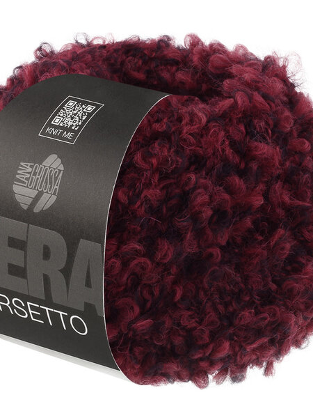 Lana Grossa Orsetto Moulinè -102 bourgondisch/zwart