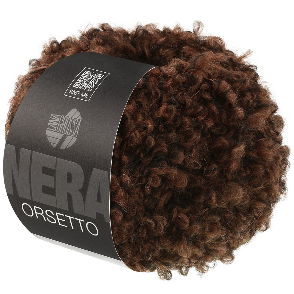 Lana Grossa Orsetto Moulinè -103 bruin/zwart