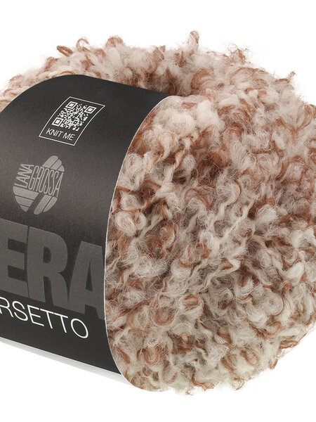Lana Grossa Orsetto Moulinè -104 bruin/ruwwit