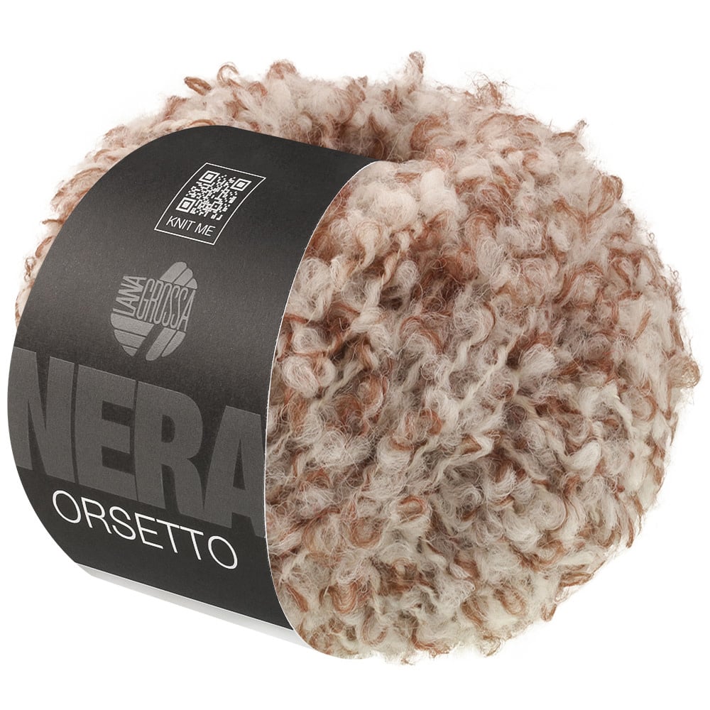 Lana Grossa Orsetto Moulinè -104 bruin/ruwwit