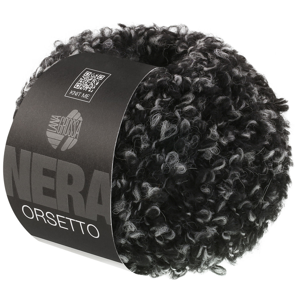 Lana Grossa Orsetto Moulinè -106 zwart/grijs
