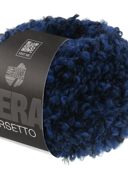 Lana Grossa Orsetto Moulinè -107 donkerblauw/zwart