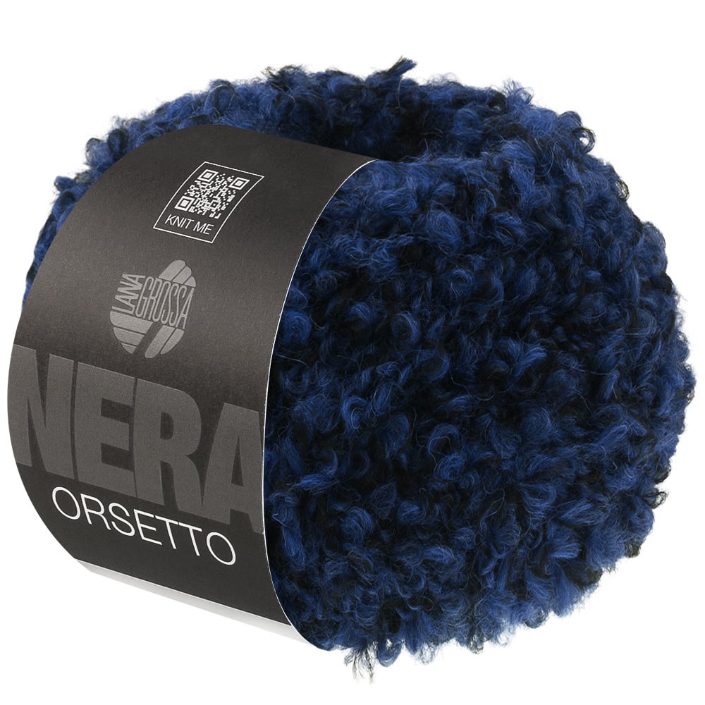 Lana Grossa Orsetto Moulinè -107 donkerblauw/zwart