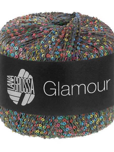 Lana Grossa Glamour -107 donkerblauw/donkergrijs